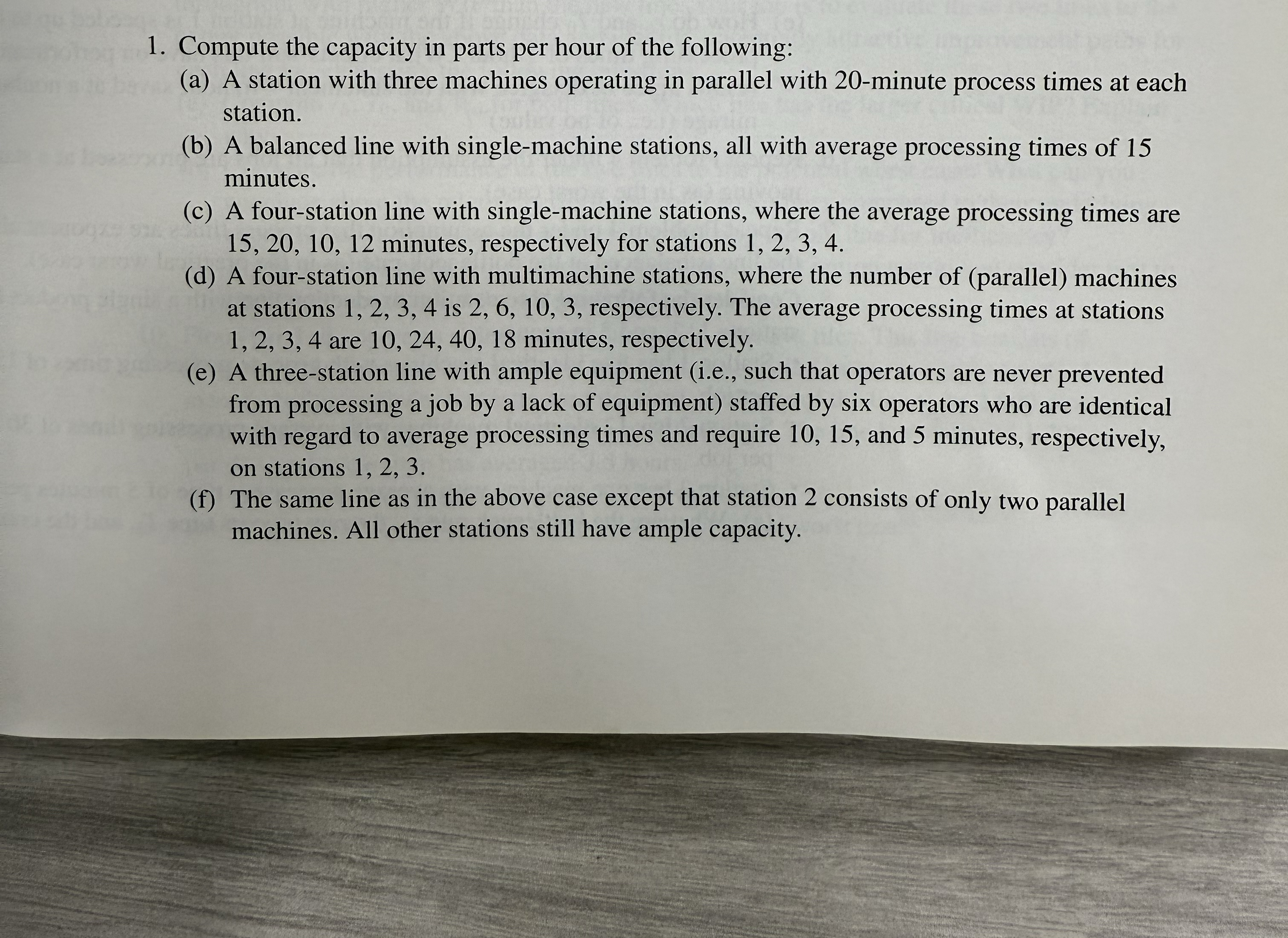  Suppose process times on a machine are exponentially distributed with a