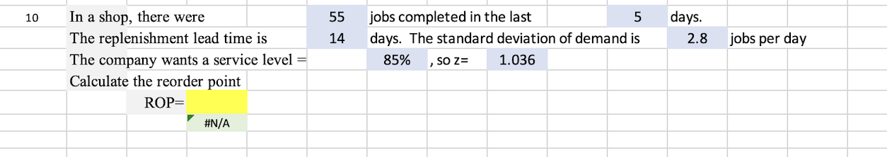  Calculate the reorder point 