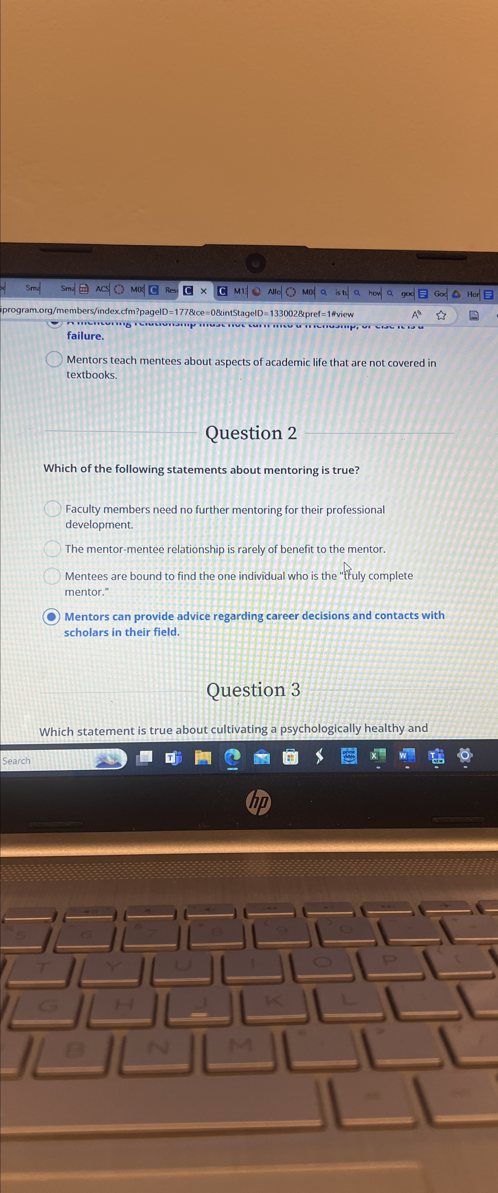  iprogram.org/members/index.cfm?pagelD=177&ce=0&intStagelD=133002&pref=1#view failure. Mentors teach mentees about aspects of academic life that