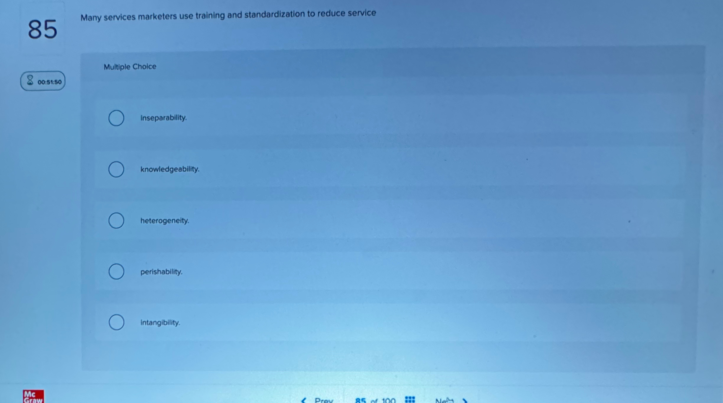  85 Many services marketers use training and standardization to reduce service