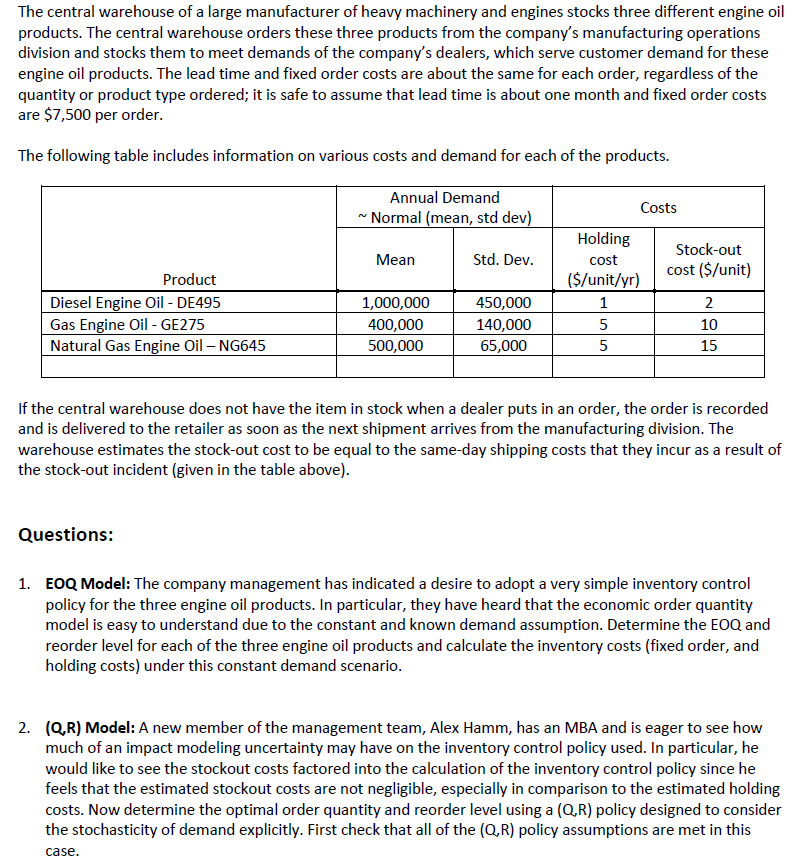  Applying the Stochstic Inventory Control to caculate (Q, R) model question2.