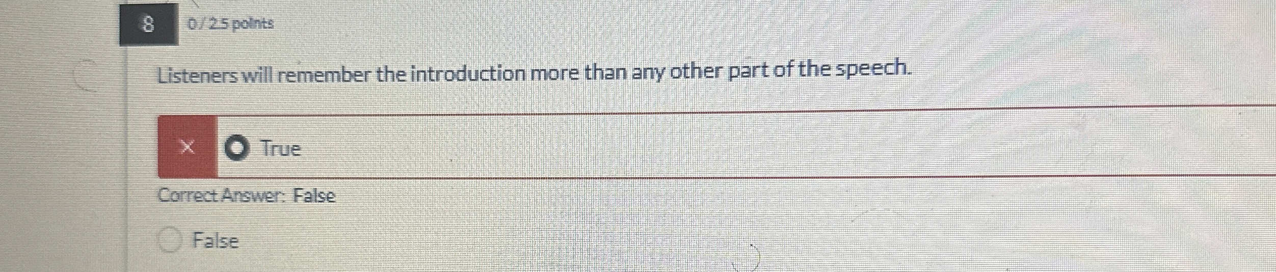  8 025 points Listeners will remember the introduction more than any