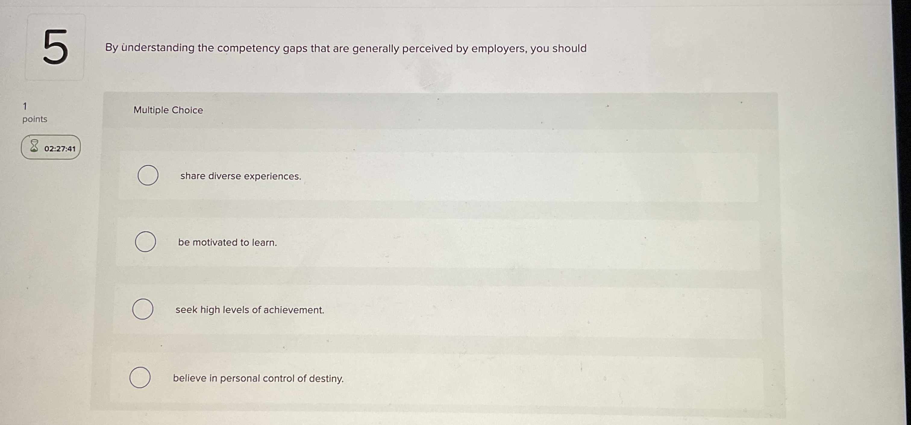  5 By understanding the competency gaps that are generally perceived by