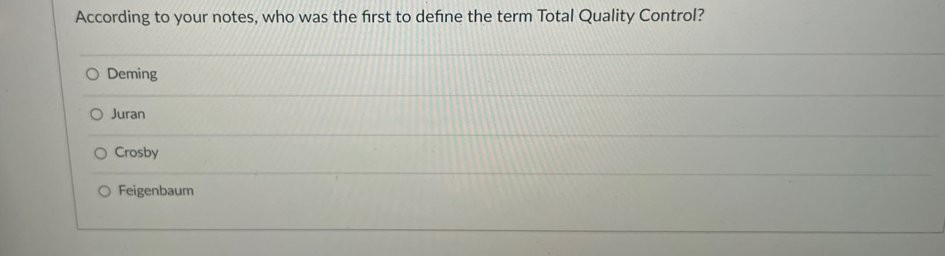  According to your notes, who was the first to define the