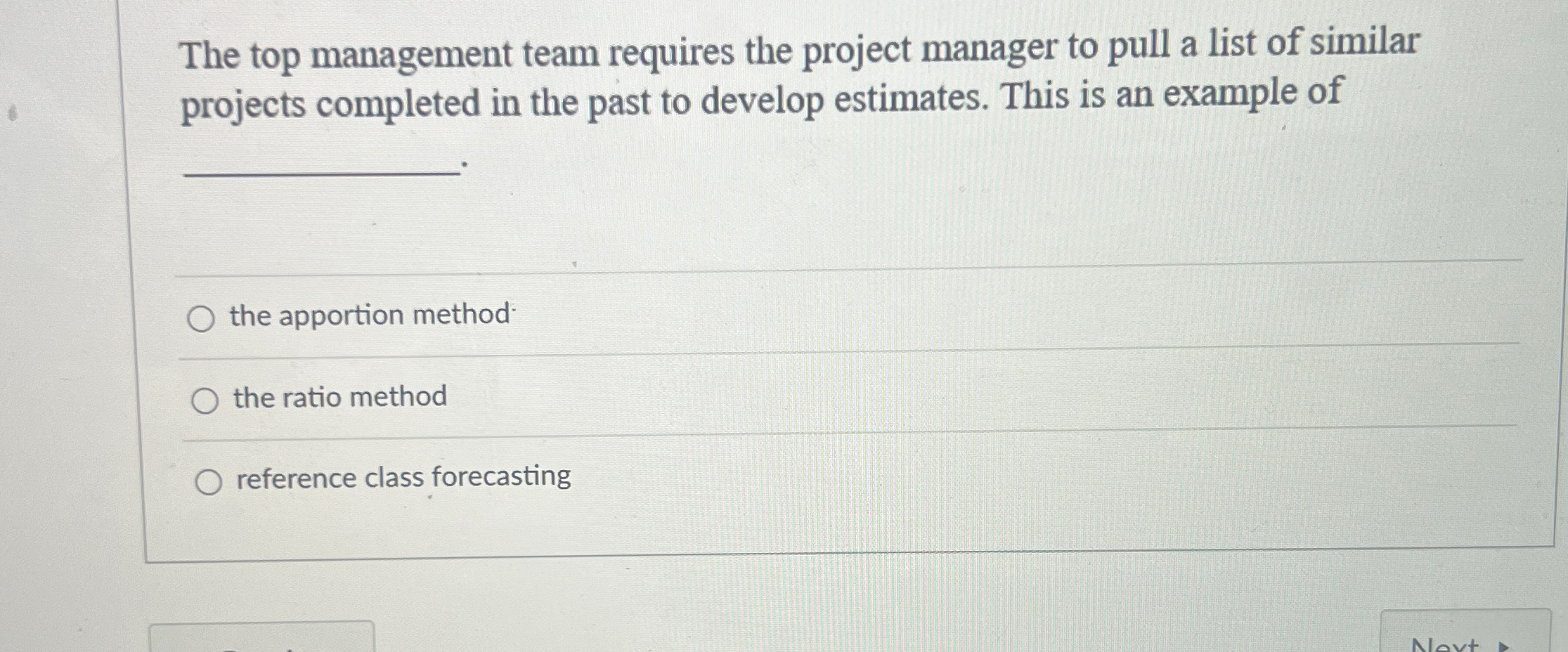  The top management team requires the project manager to pull a