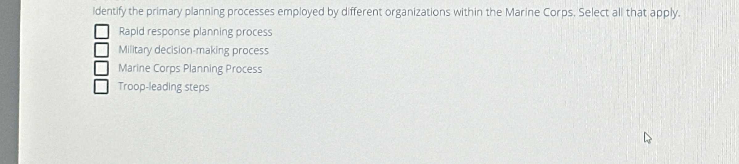  Identify the primary planning processes employed by different organizations within the