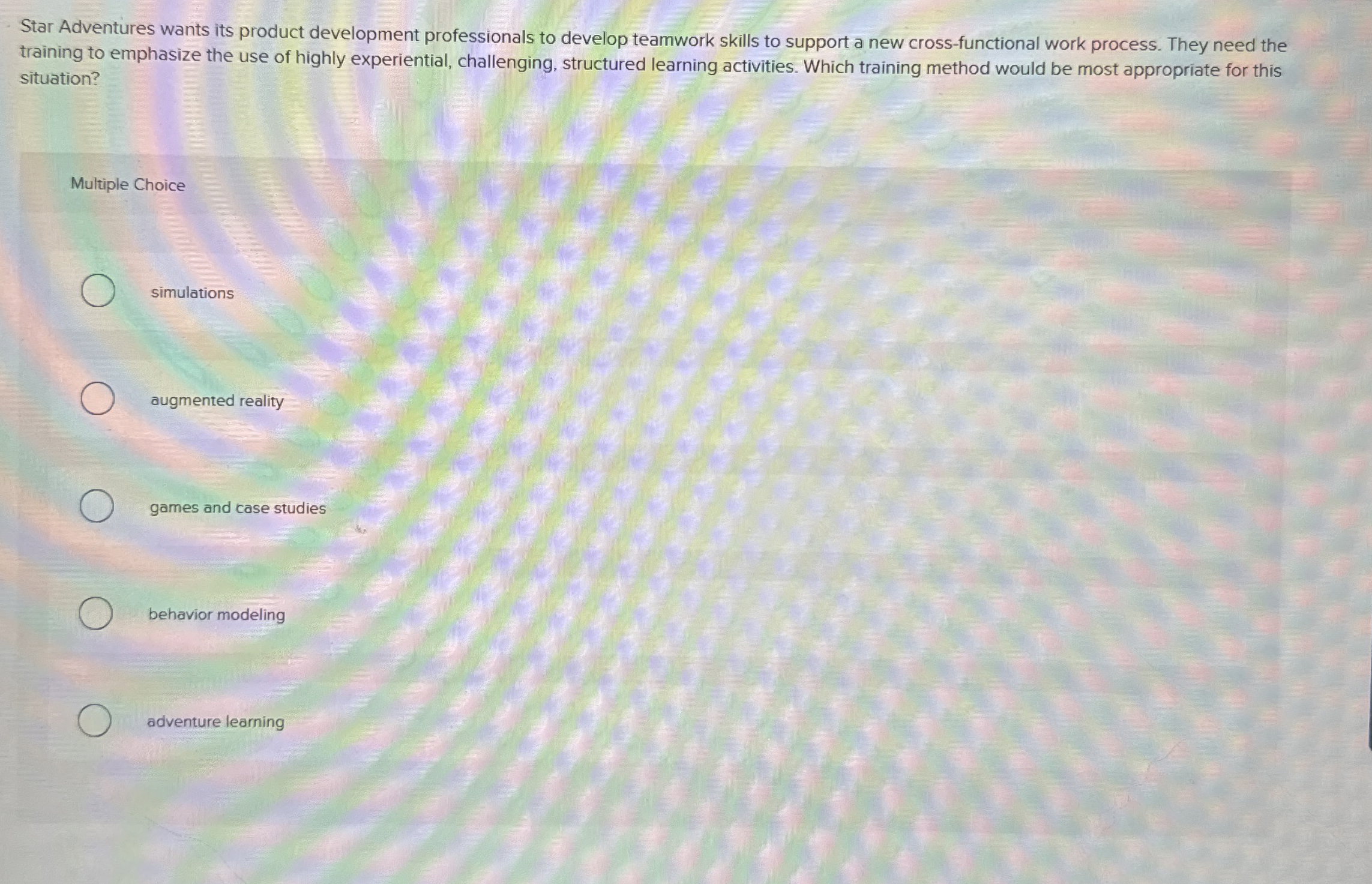  Star Adventures wants its product development professionals to develop teamwork skills