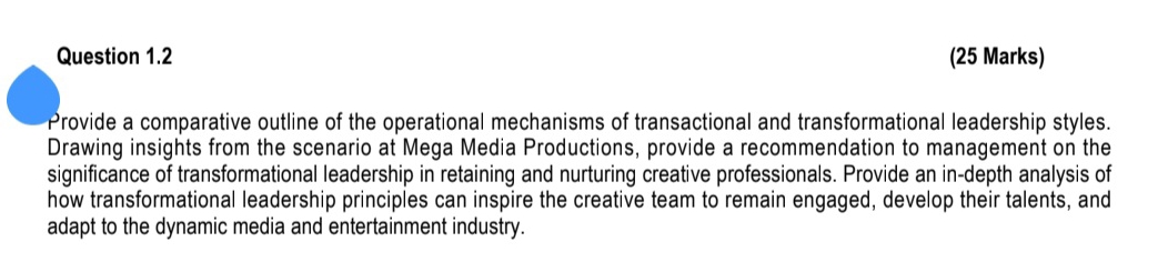  Question 1.2 (25 Marks) Provide a comparative outline of the operational