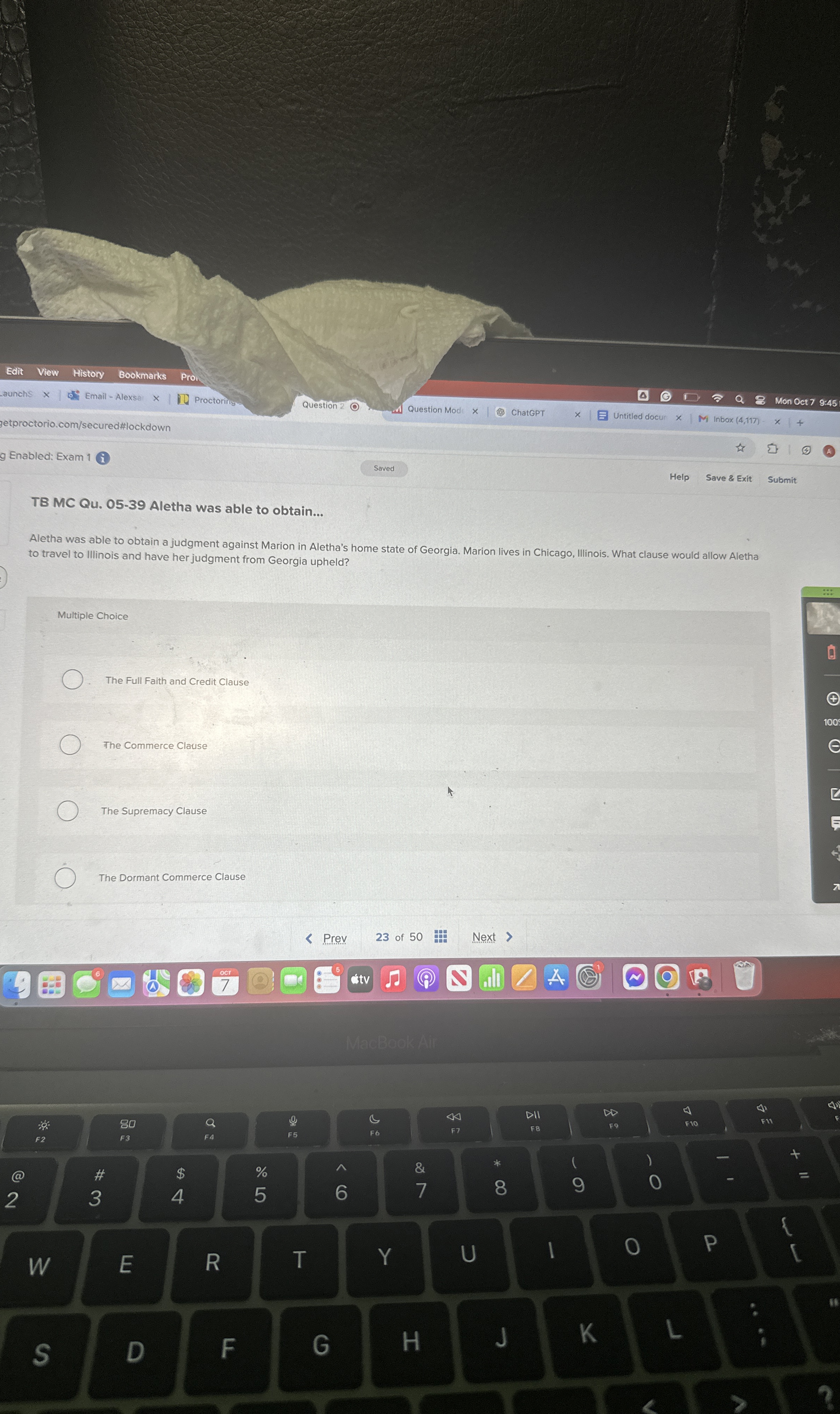  TB MC Qu.05-39 Aletha was able to obtain... Aletha was able