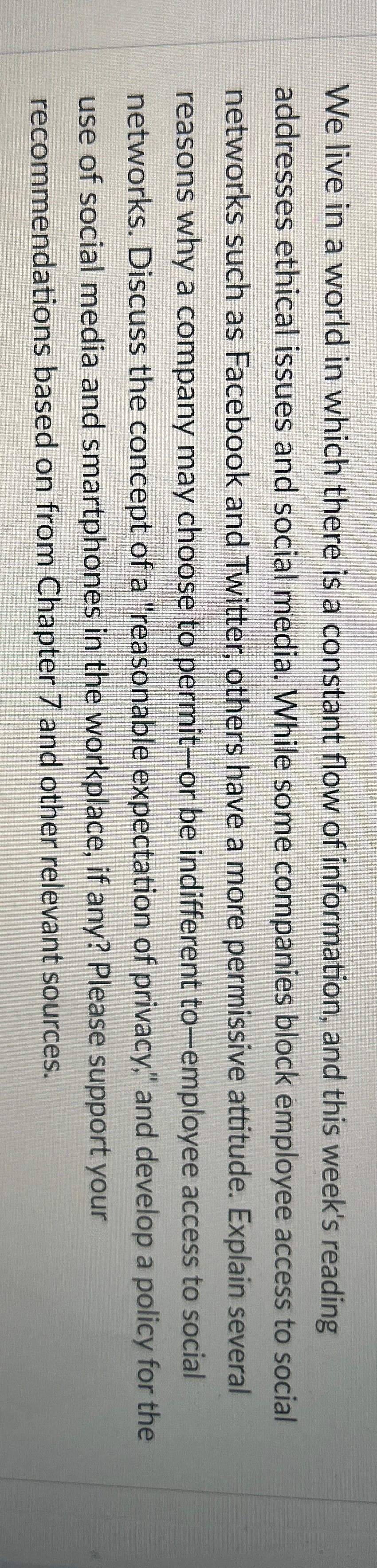  We live in a world in which there is a constant