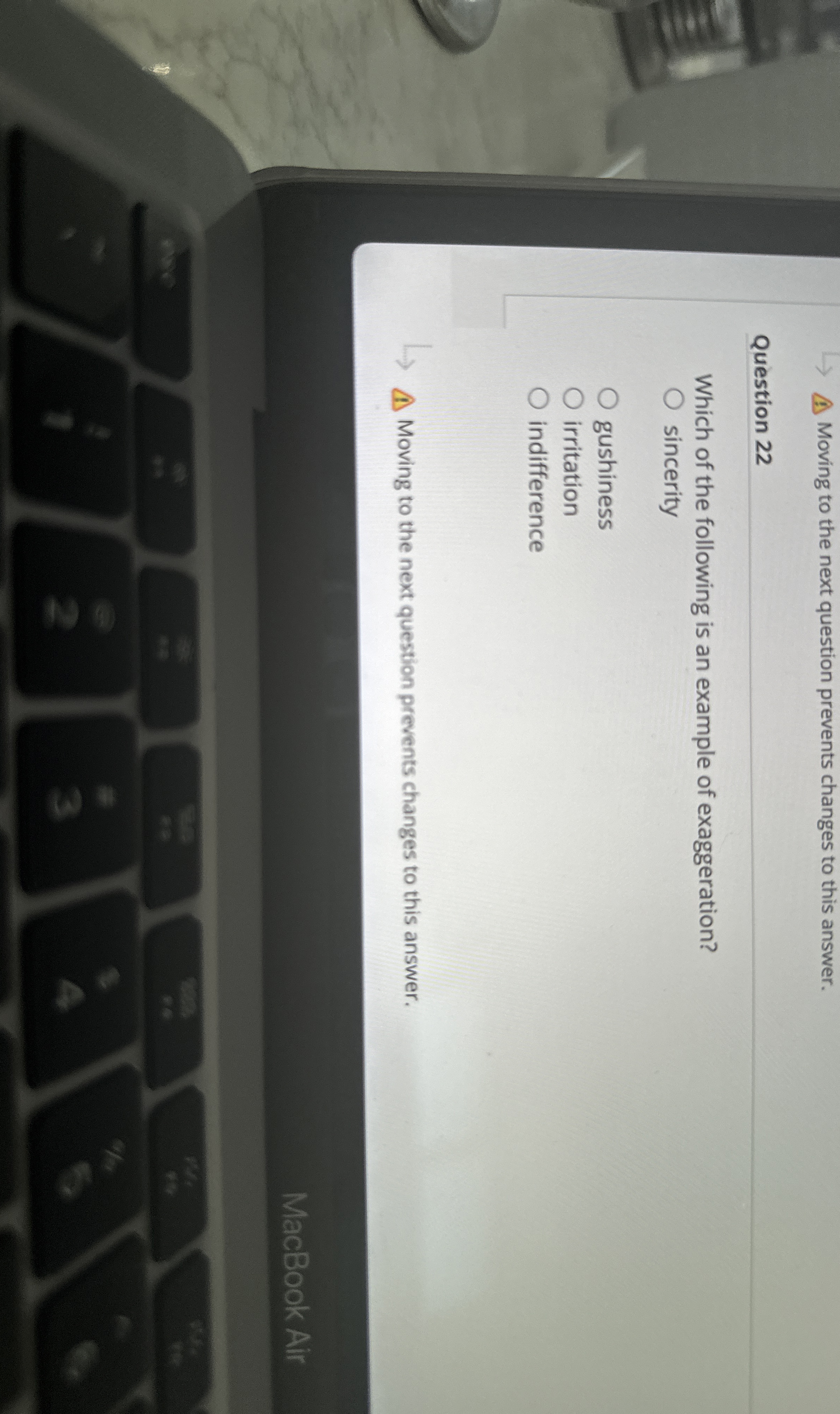  Moving to the next question prevents changes to this answer. Question