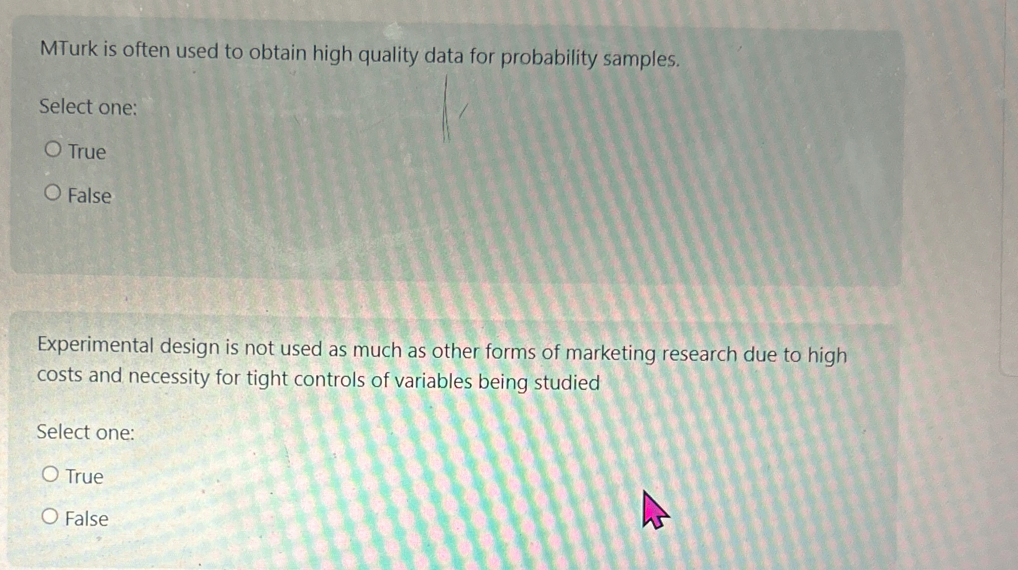  MTurk is often used to obtain high quality data for probability