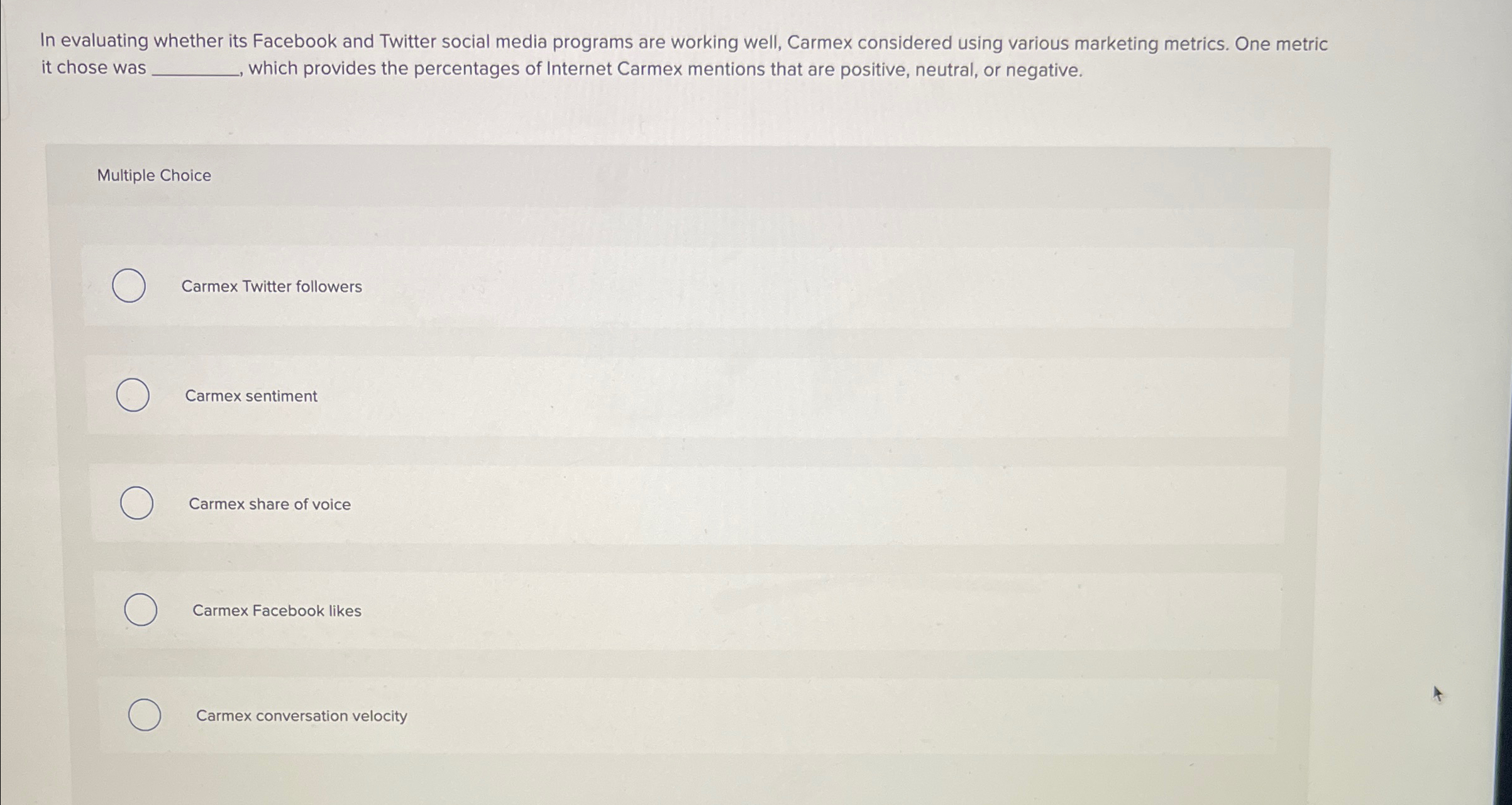  In evaluating whether its Facebook and Twitter social media programs are