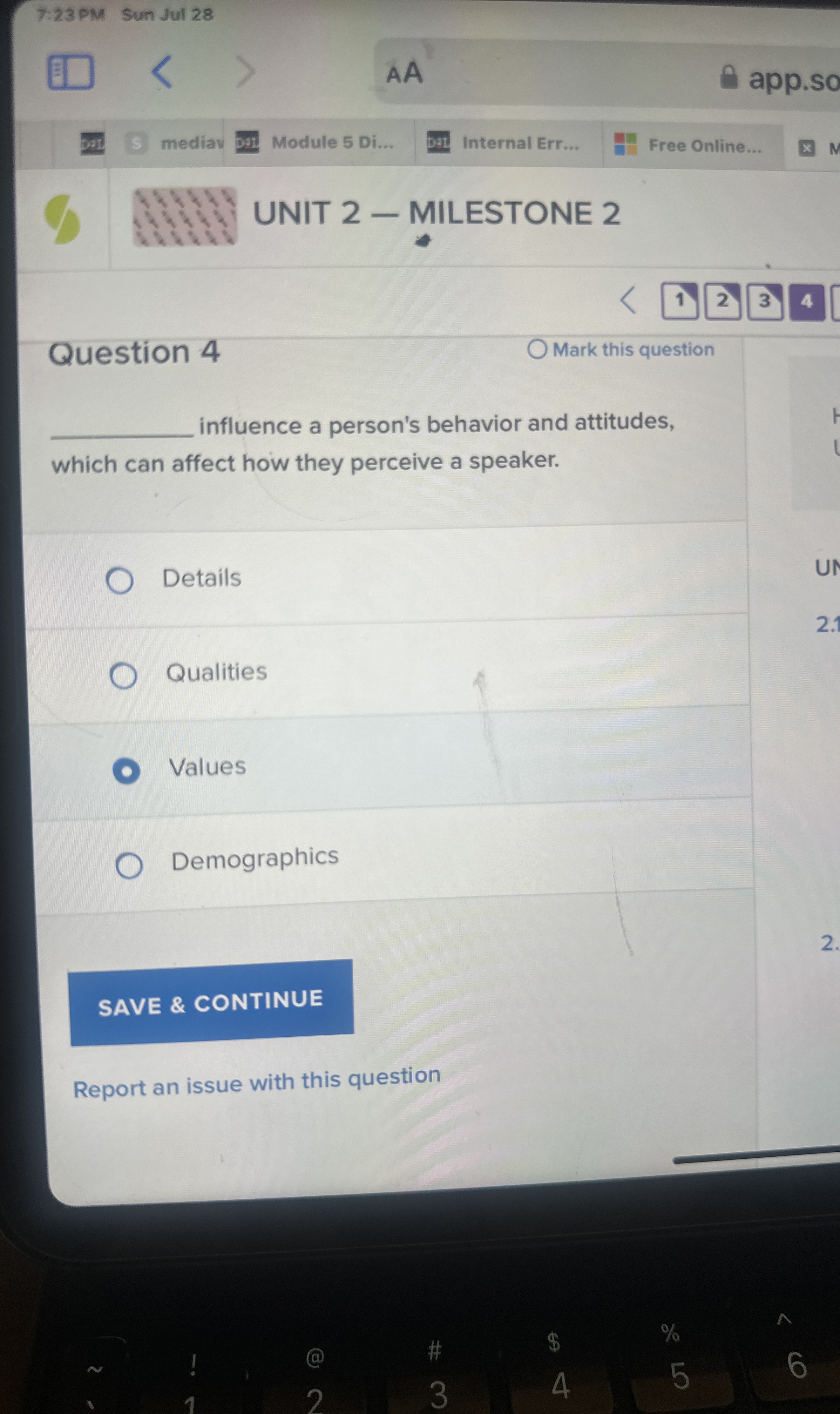  7:23 PM Sun Jul 28 AA app.so mediav Module 5 Di...