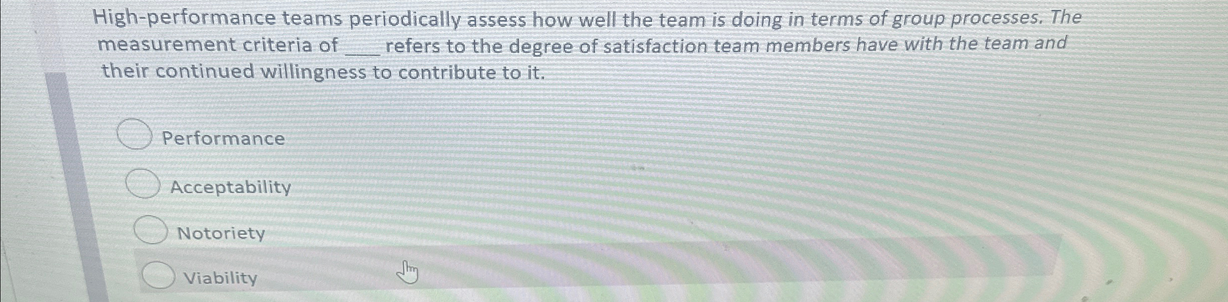  High-performance teams periodically assess how well the team is doing in