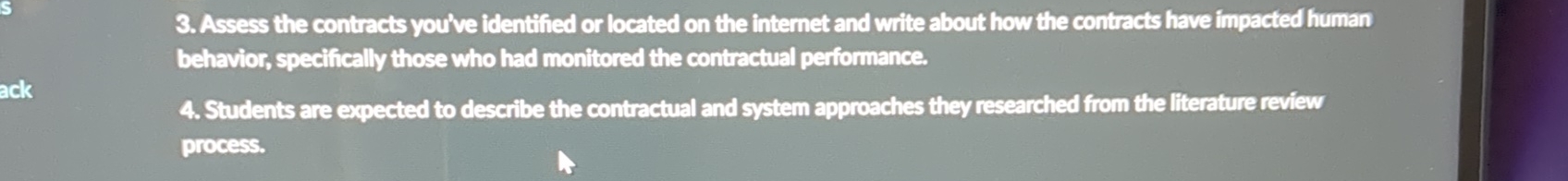  write about how the contracts have impacted human behavior, specifically those