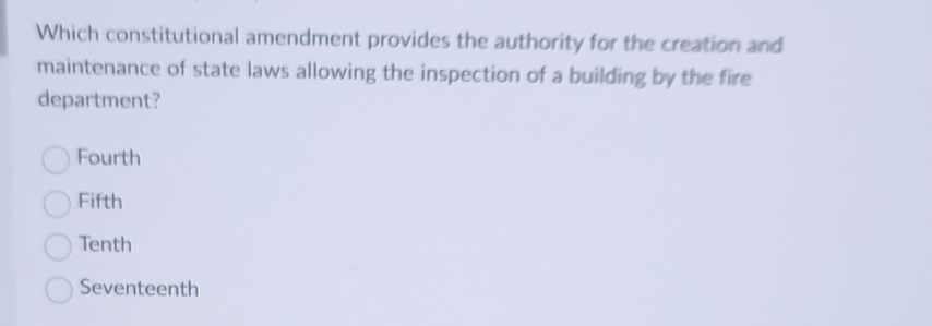  Which constitutional amendment provides the authority for the creation and maintenance