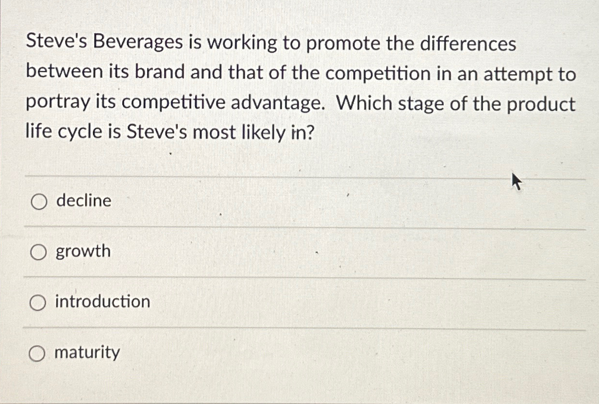  Steve's Beverages is working to promote the differences between its brand