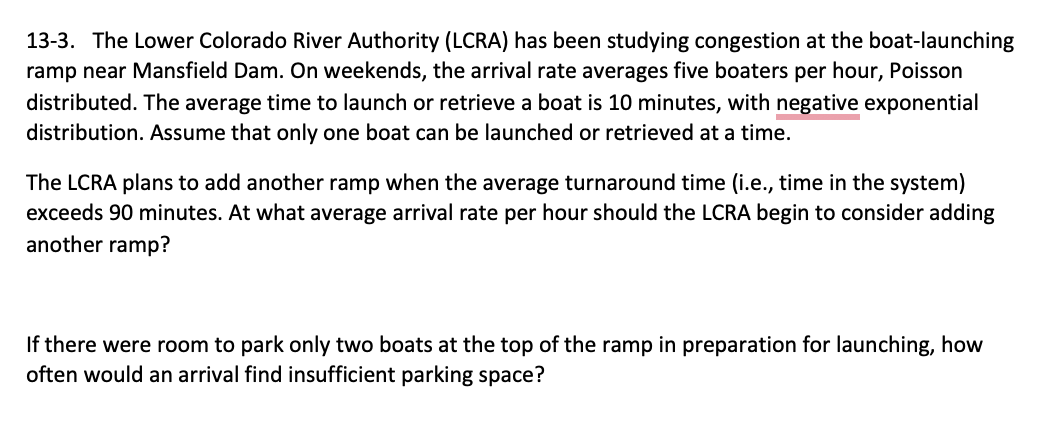  13-3. The Lower Colorado River Authority (LCRA) has been studying congestion