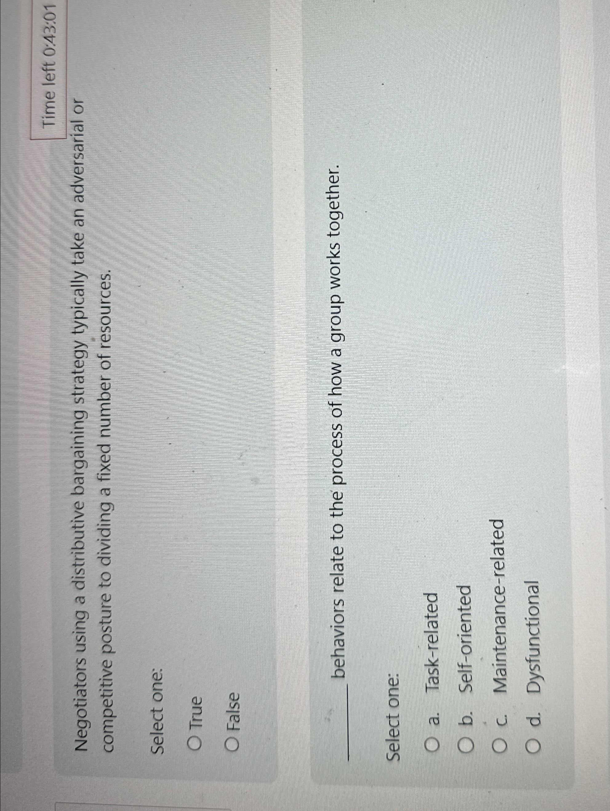  Negotiators using a distributive bargaining strategy typically take an adversarial or