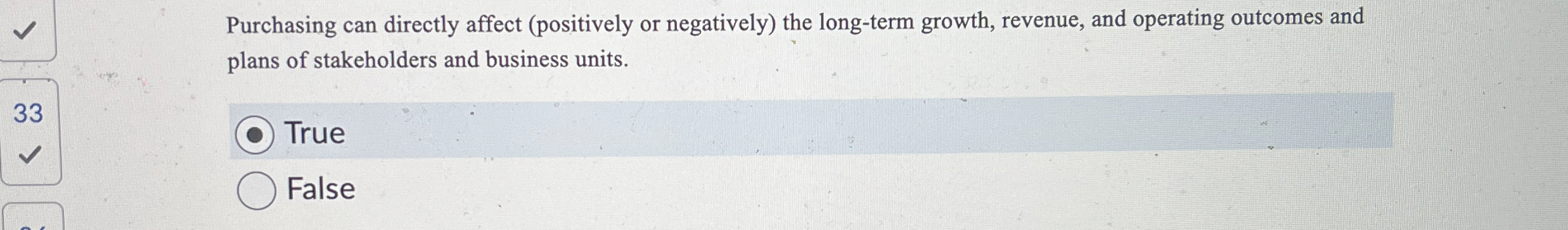  Purchasing can directly affect (positively or negatively) the long-term growth, revenue,