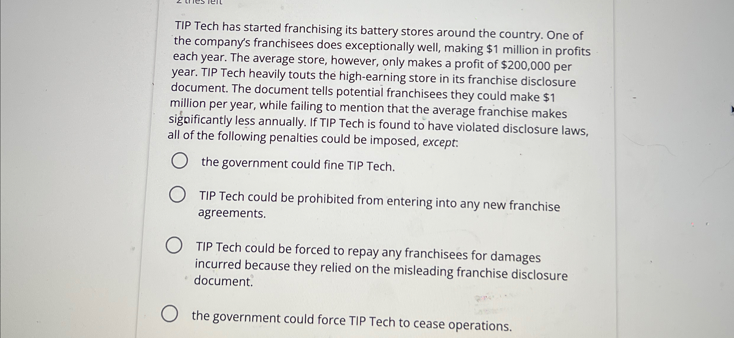  TIP Tech has started franchising its battery stores around the country.