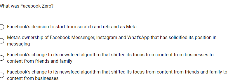  What was Facebook Zero? Facebooks decision to start from scratch and