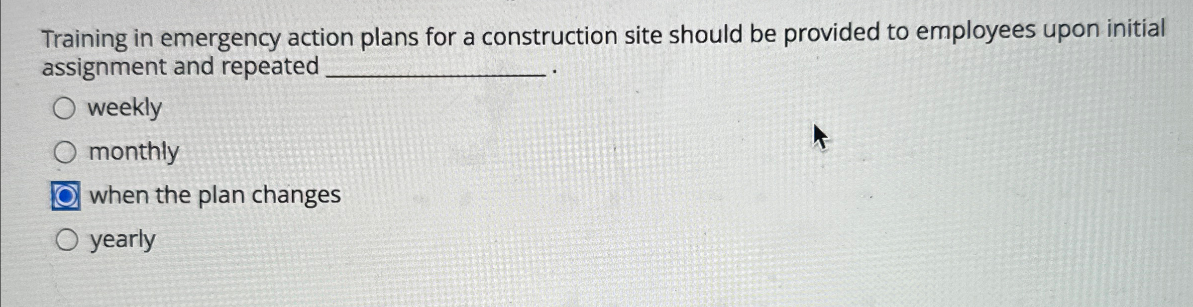  Training in emergency action plans for a construction site should be