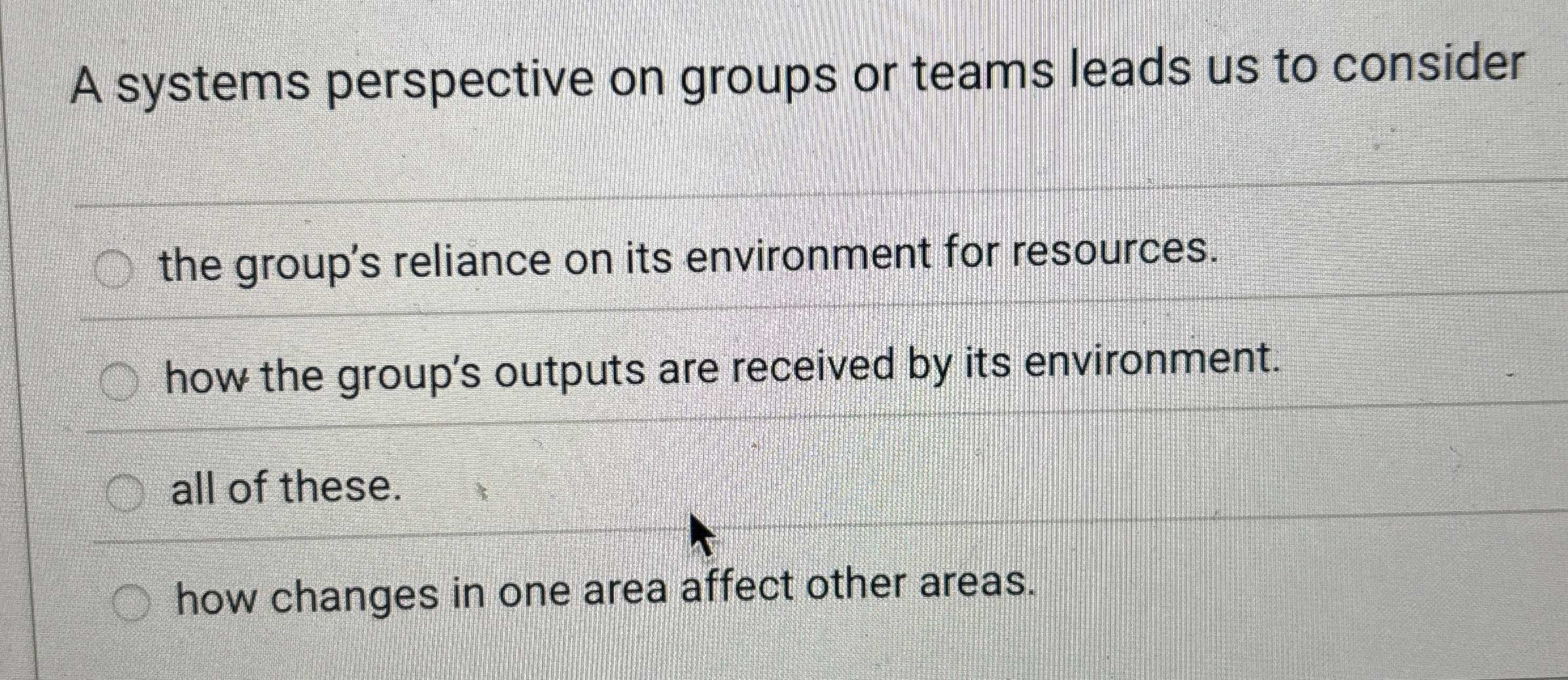  A systems perspective on groups or teams leads us to consider