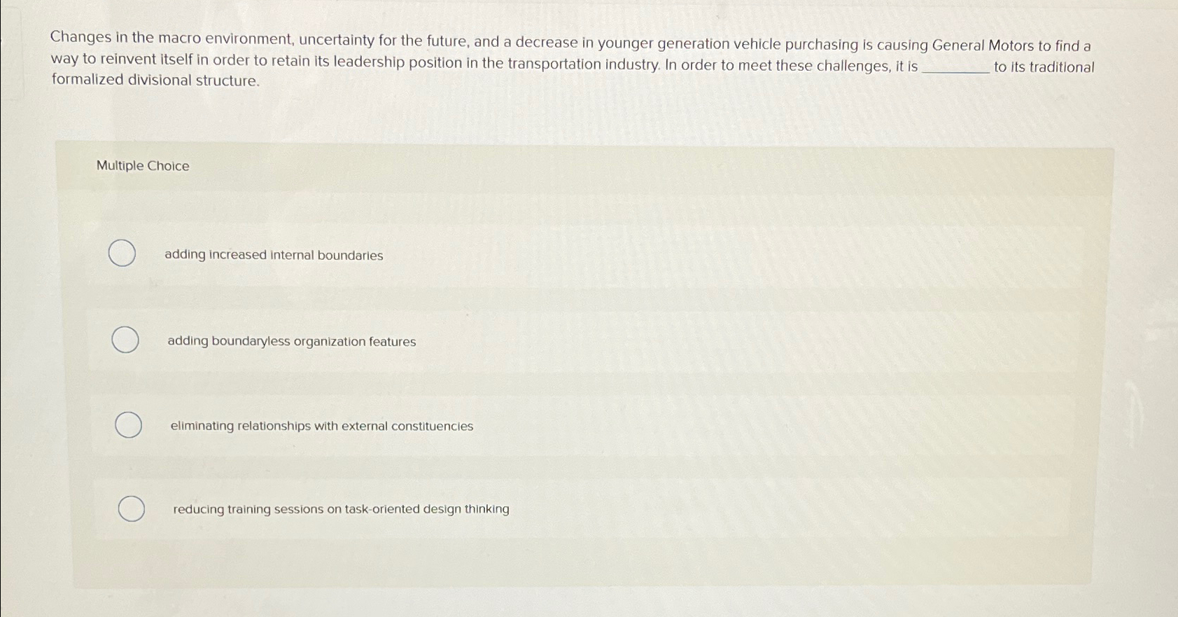  Changes in the macro environment, uncertainty for the future, and a