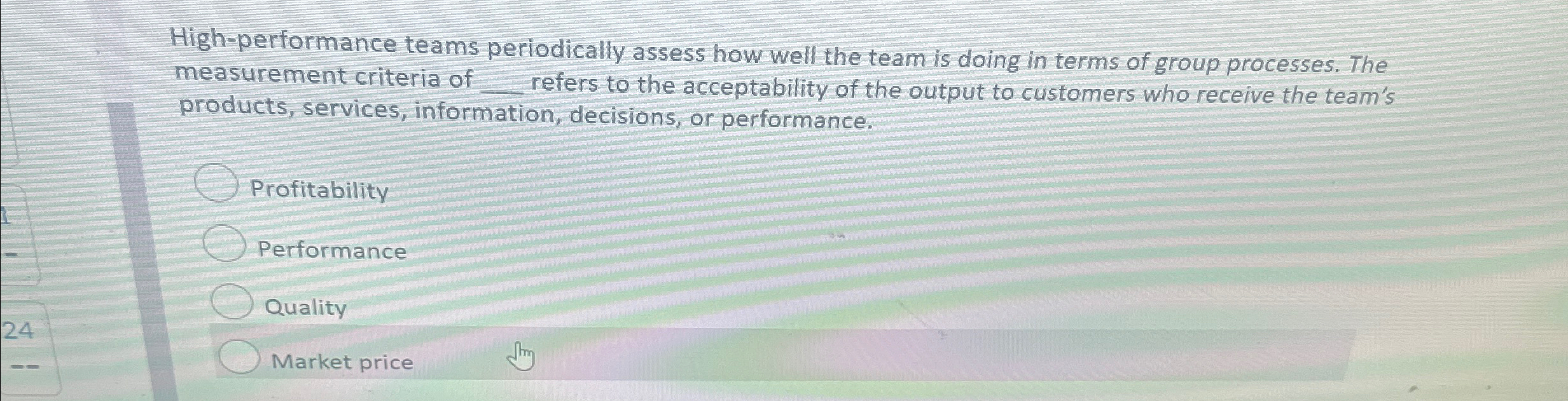  High-performance teams periodically assess how well the team is doing in