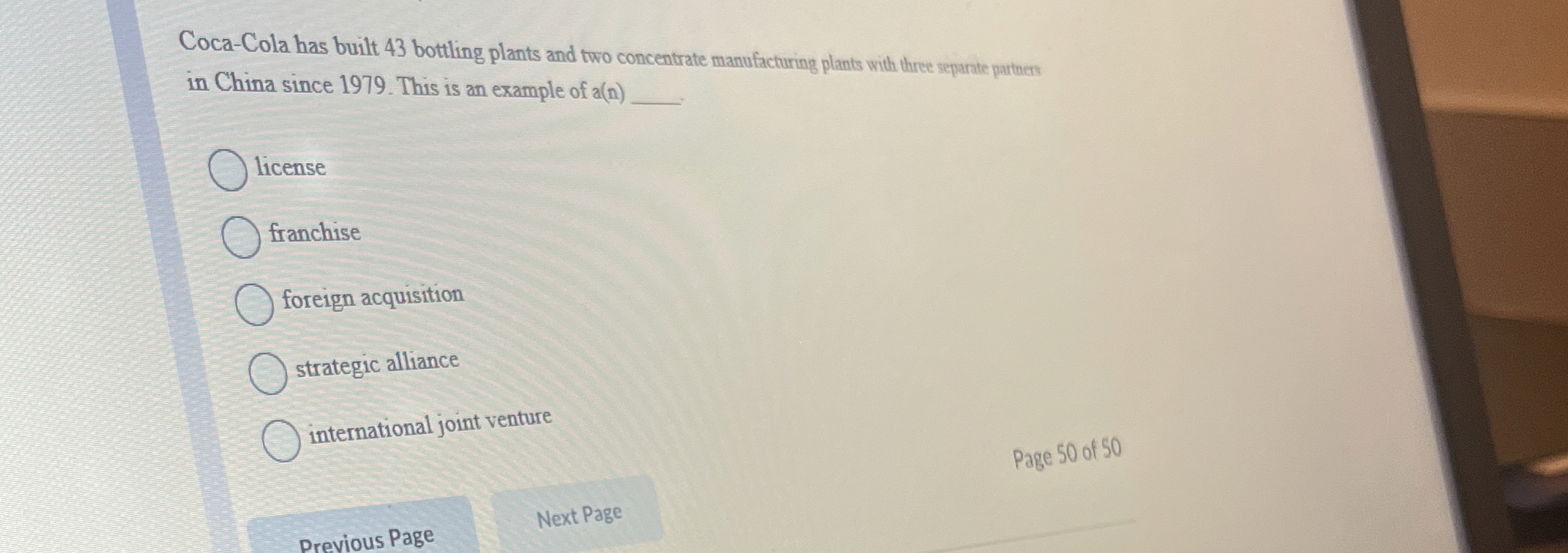  Coca-Cola has built 43 bottling plants and two concentrate manufacturing plants