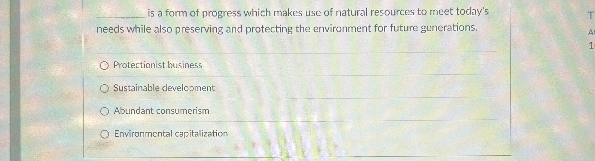  q, is a form of progress which makes use of natural