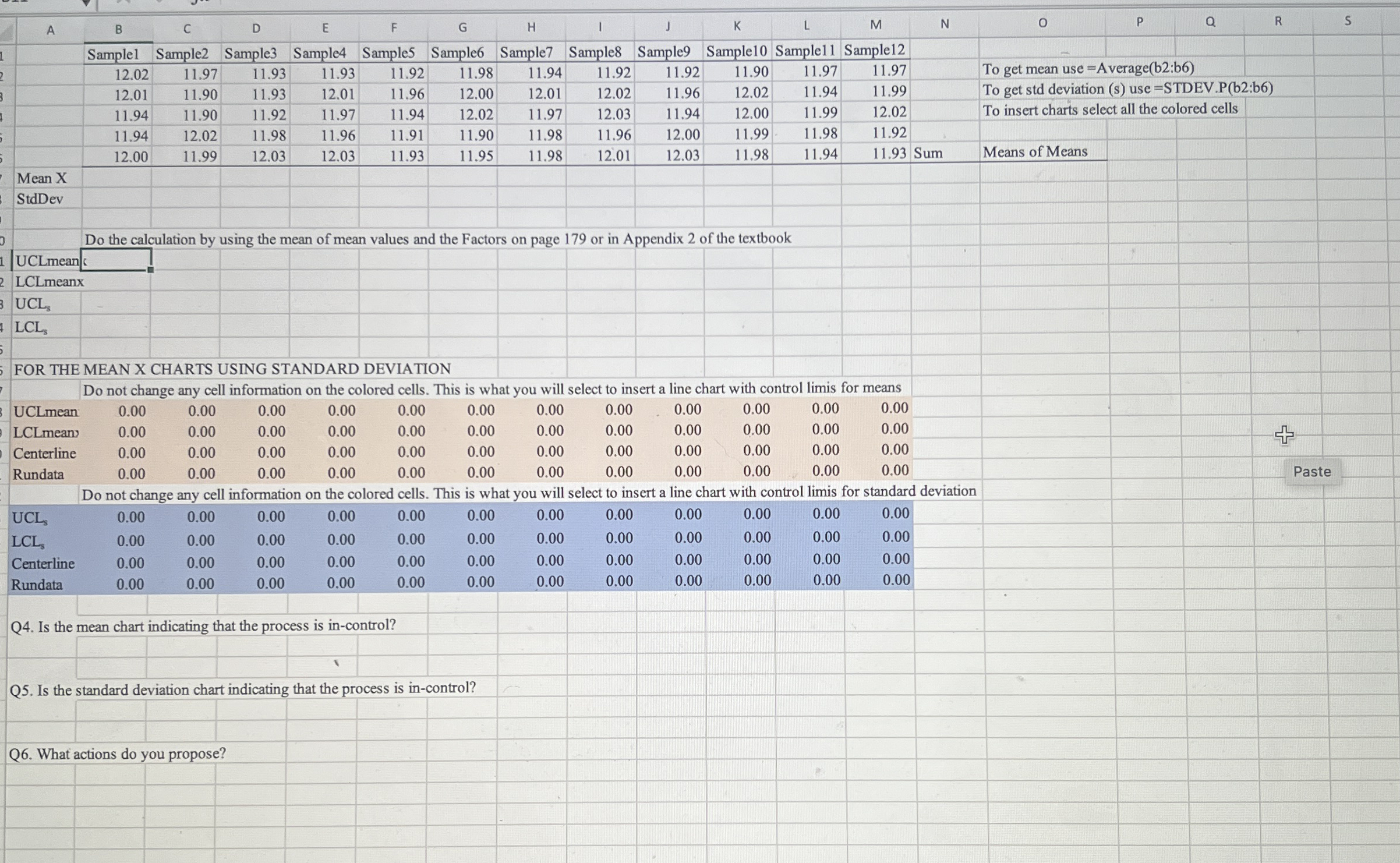  Open the attached Excel workbook. There are two sheets with all