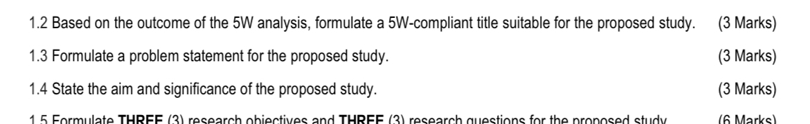  FORMATIVE ASSESSMENT 1 [100 MARKS] Study the information provided below and
