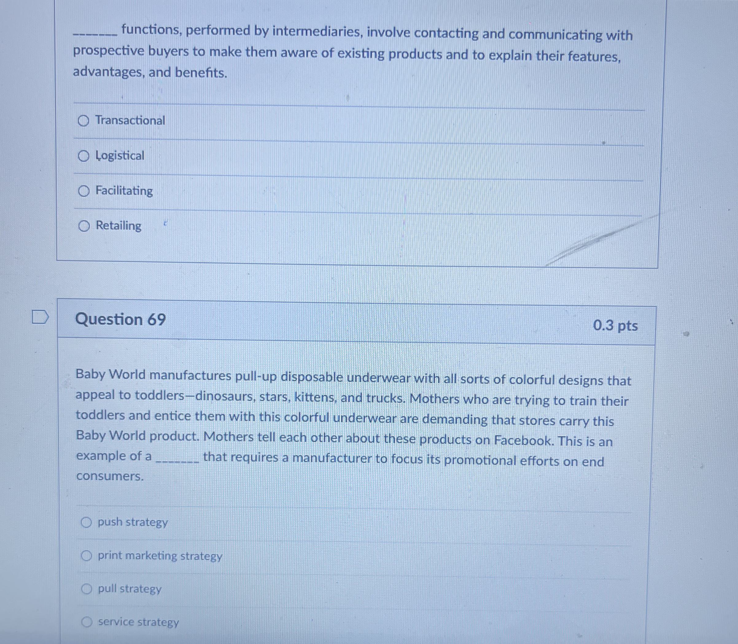  functions, performed by intermediaries, involve contacting and communicating with prospective buyers
