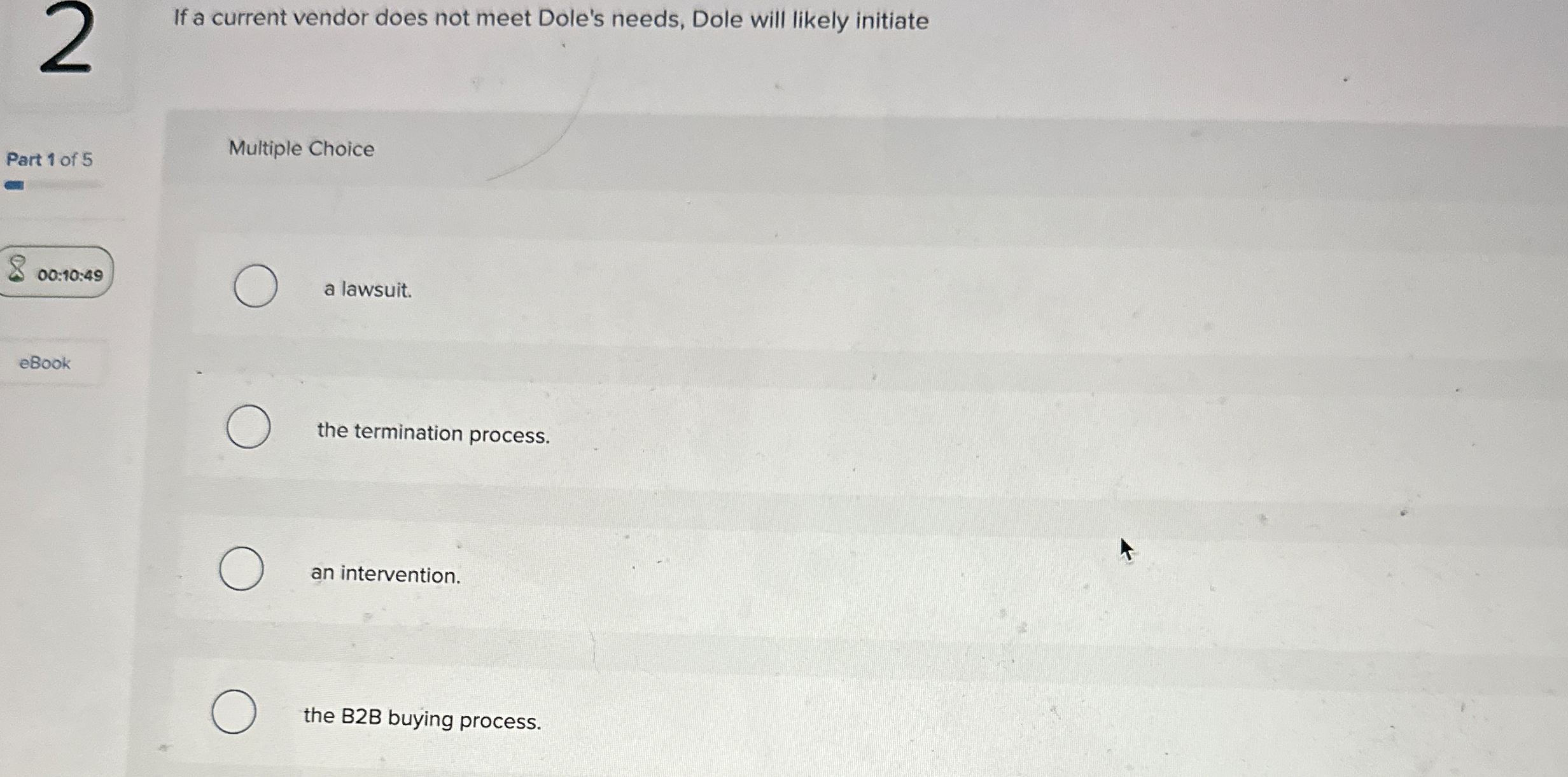  If a current vendor does not meet Dole's needs, Dole will