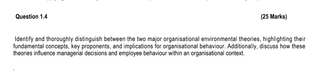  Question 1.4 (25 Marks) Identify and thoroughly distinguish between the two