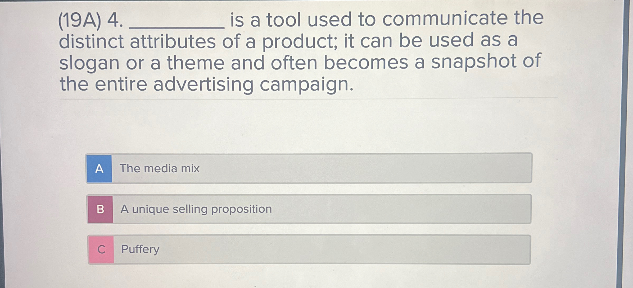  (19A)4.q, is a tool used to communicate the distinct attributes of