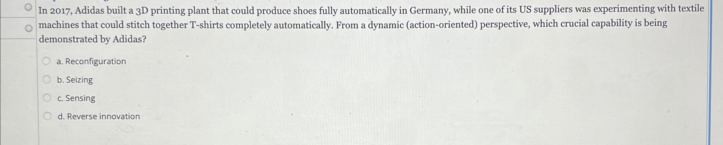  In 2017, Adidas built a 3D printing plant that could produce