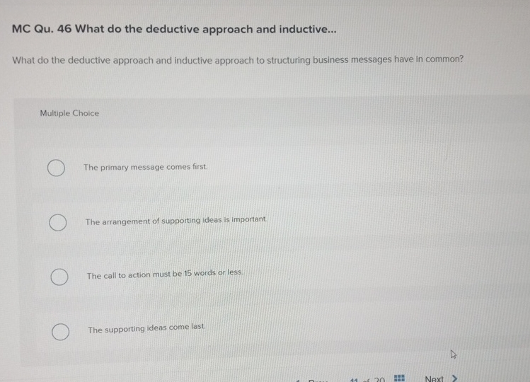  MC Qu.46 What do the deductive approach and inductive... What do