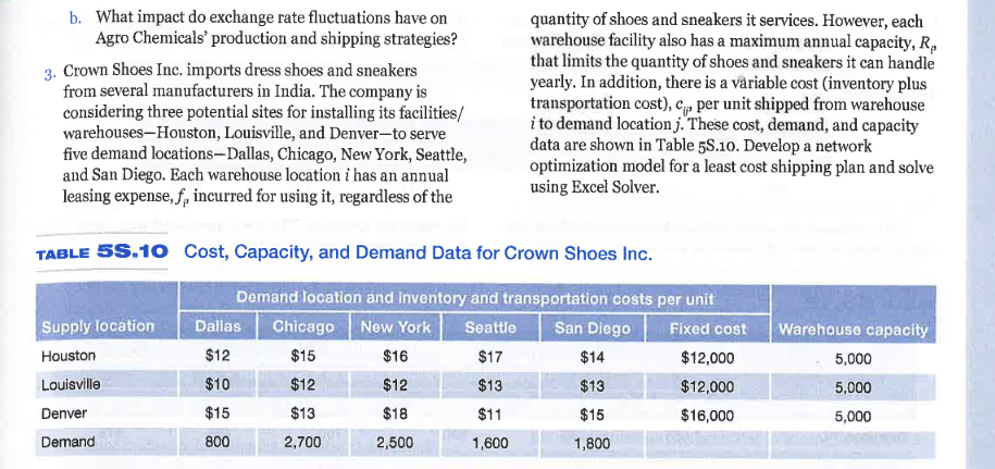  ONLY QUESTION 3 PLEASEU USE EXCEL AND SHOW ALL WORK Crown