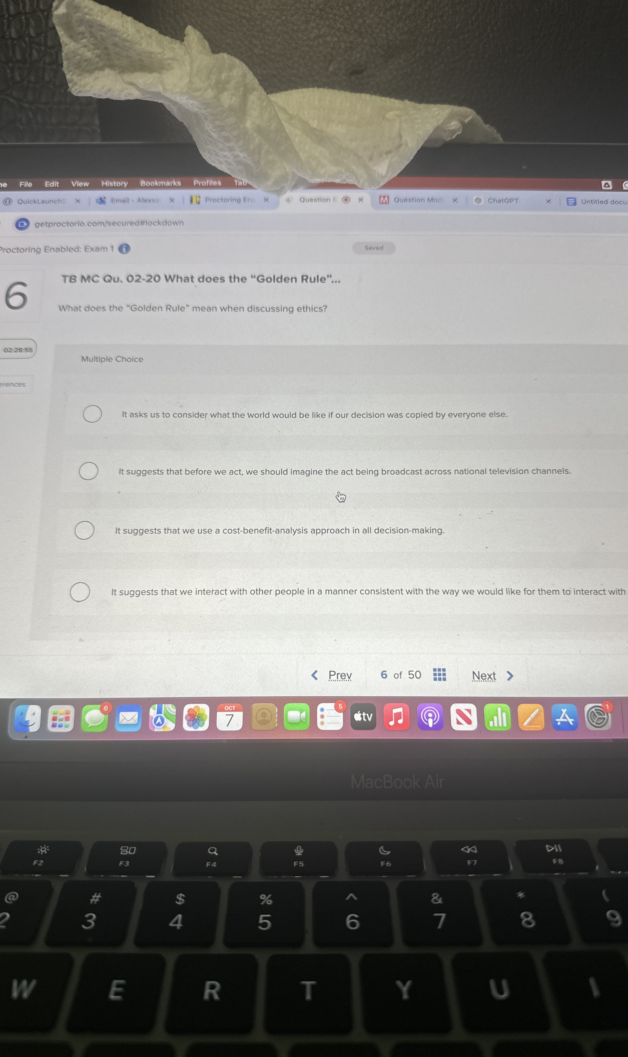  TB MC Qu.02-20 What does the "Golden Rule"... What does the