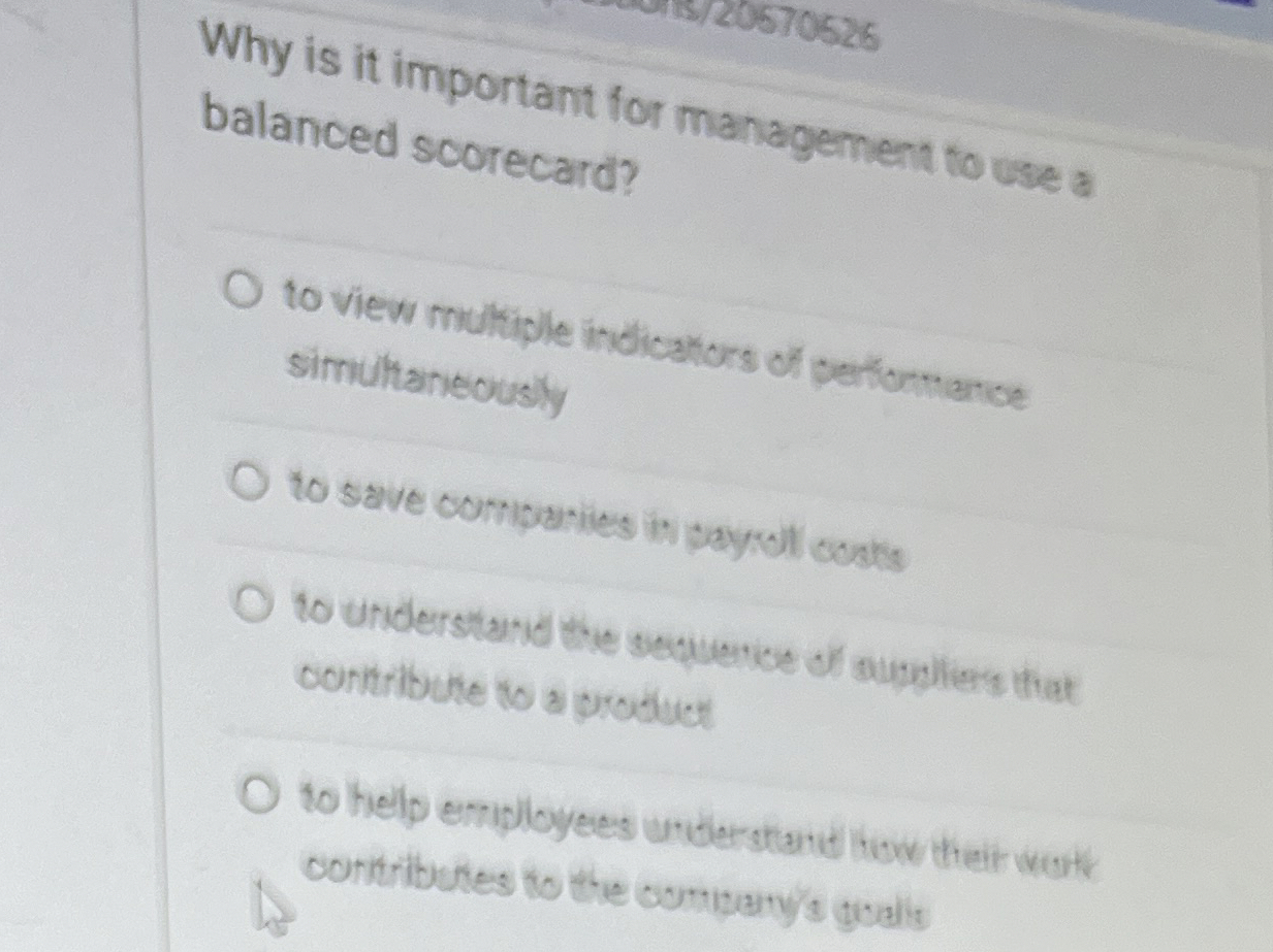  Why is it important for management to use a balanced scorecard?