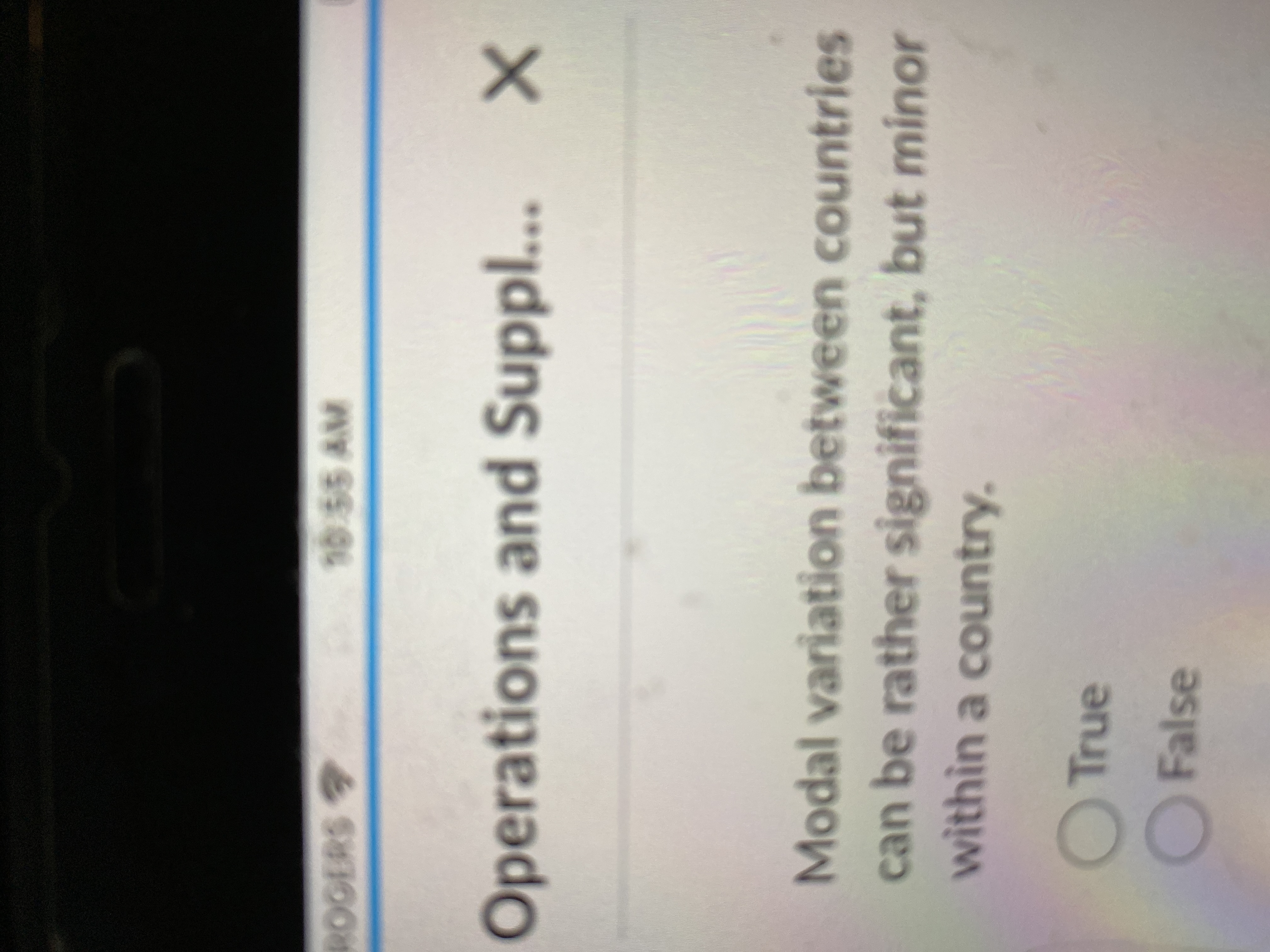  Modal variation between countries can be rather significant, but minor within