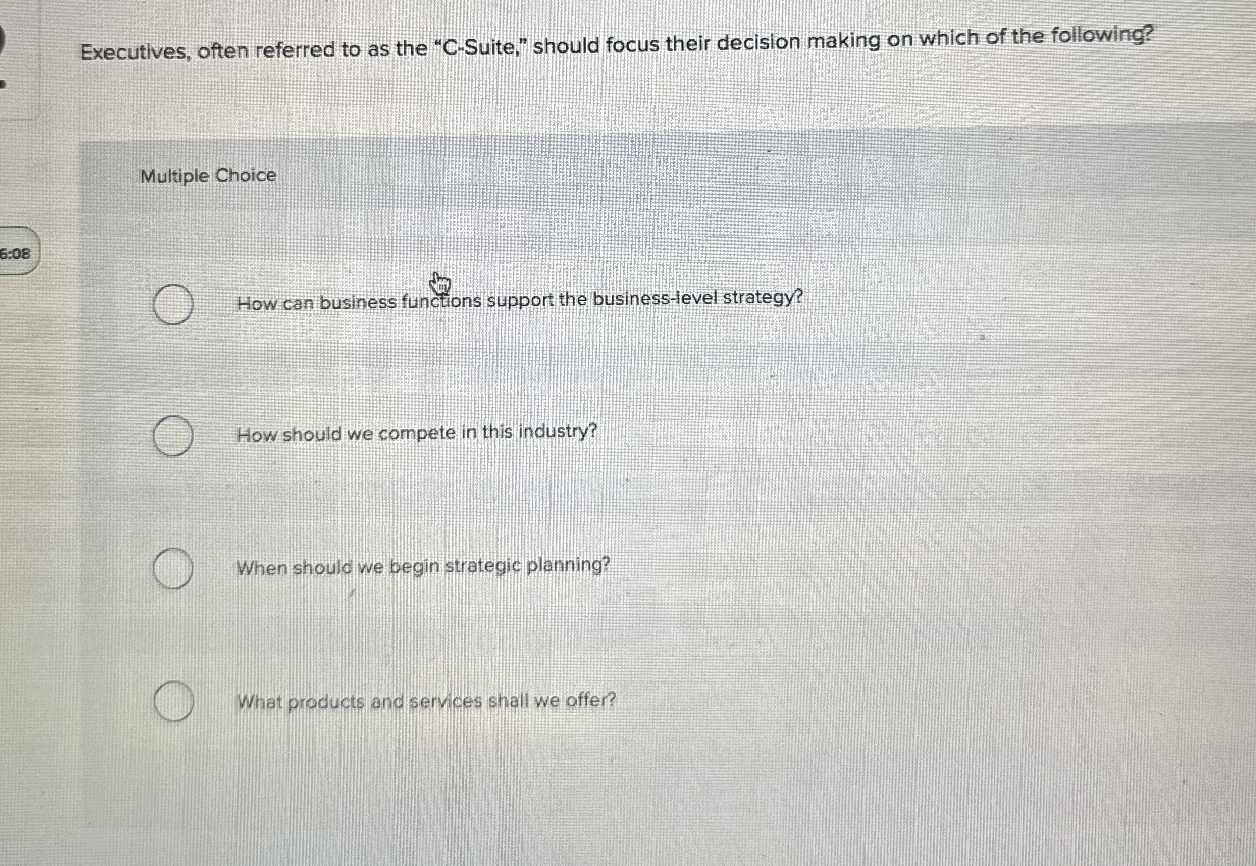  Executives, often referred to as the "C-Suite," should focus their decision