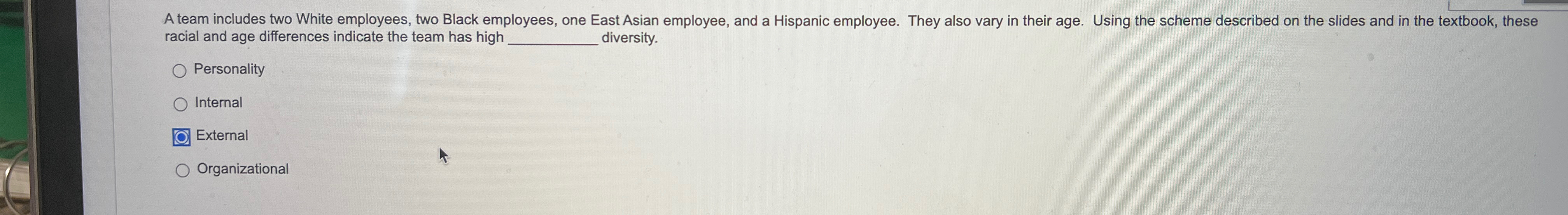  racial and age differences indicate the team has high q, diversity.