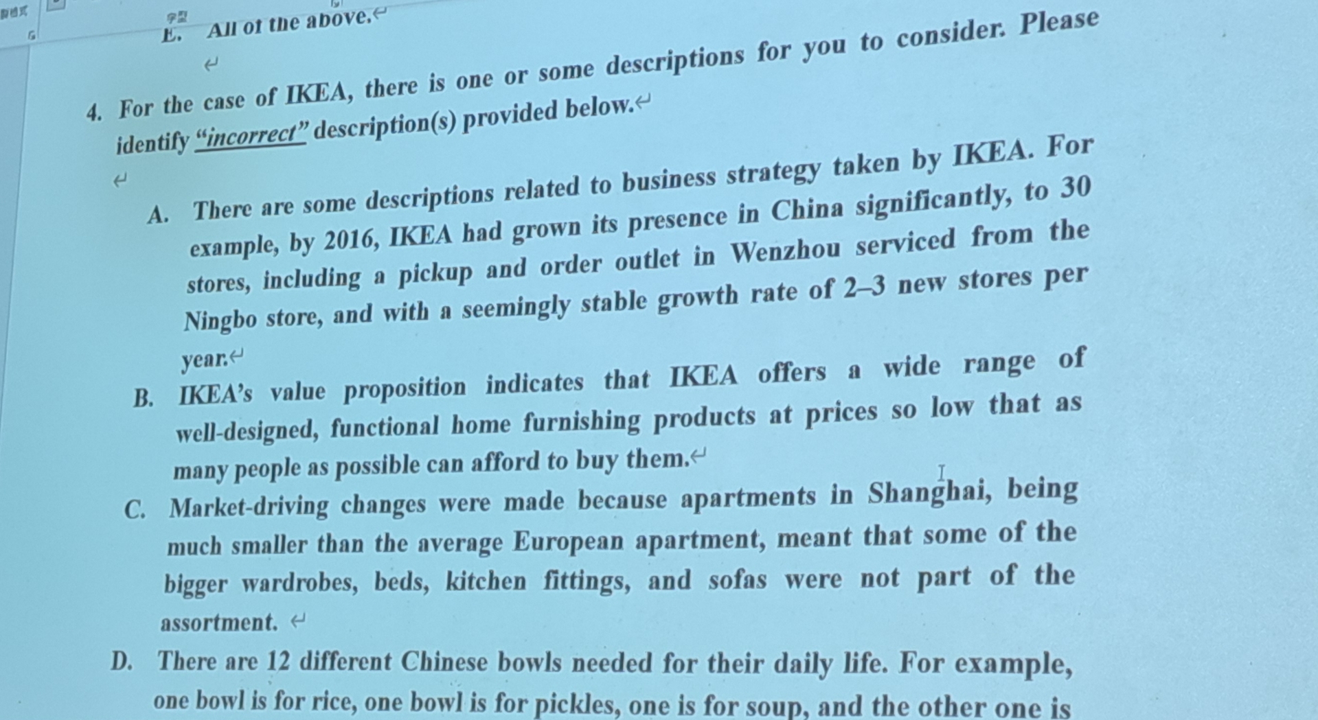  There is more than one correct answer you can choose from