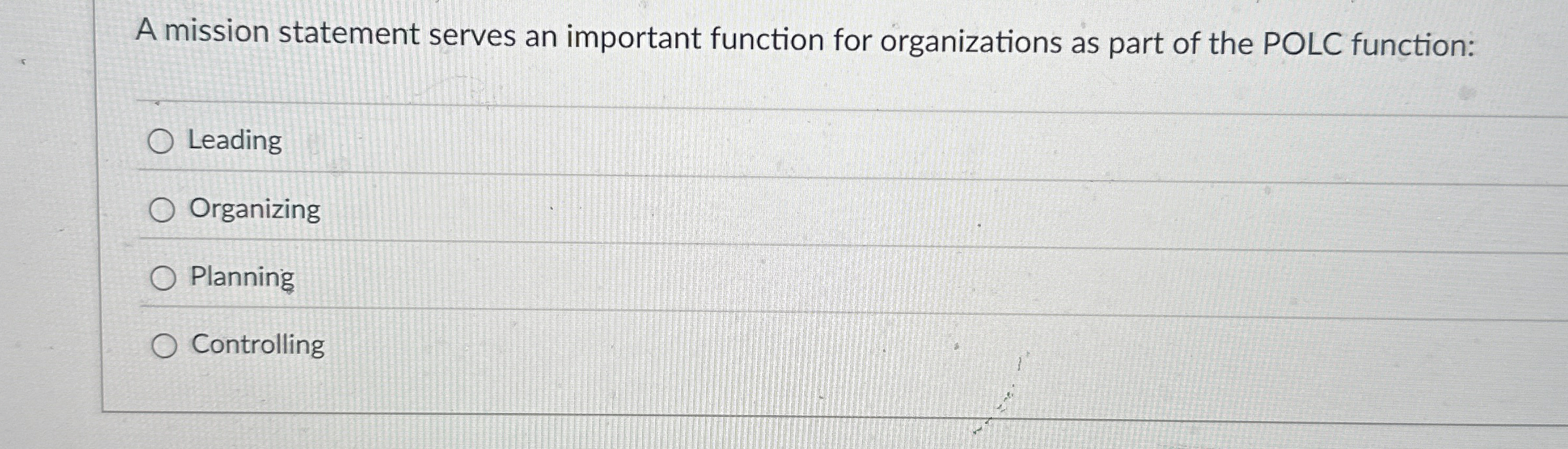  A mission statement serves an important function for organizations as part