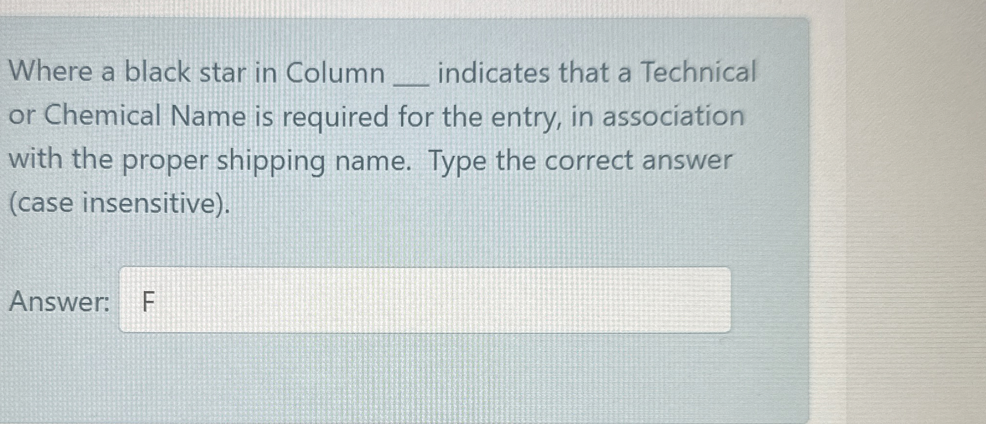  Where a black star in Column q, indicates that a Technical